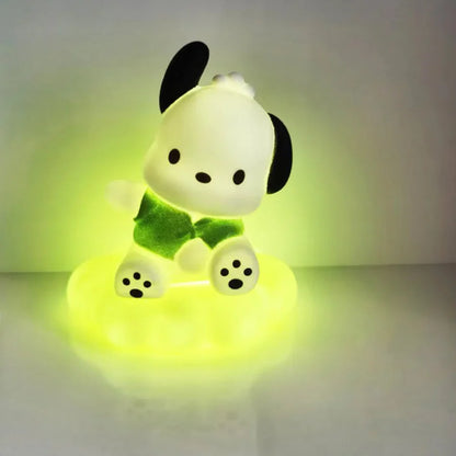 New Kawaii Sanrios Night Light Enamel Cloud Cartoon Kuromi Cinnamoroll Pochacco