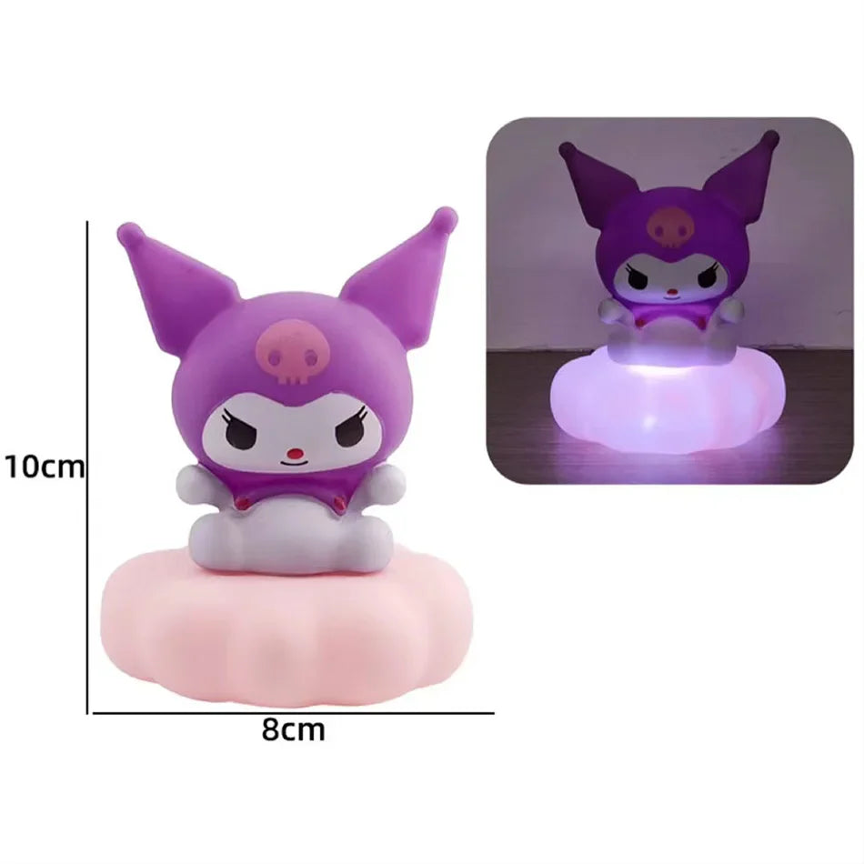 New Kawaii Sanrios Night Light Enamel Cloud Cartoon Kuromi Cinnamoroll Pochacco